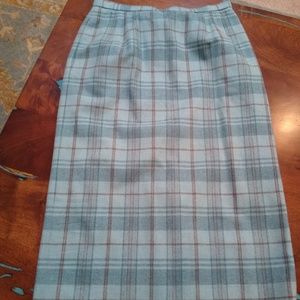 Pendleton Blue Plaid Skirt